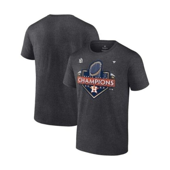 Men's Fanatics Charcoal Houston Astros 2022 World Series Champion T-shirt 7 0479 - Picture 6 of 6